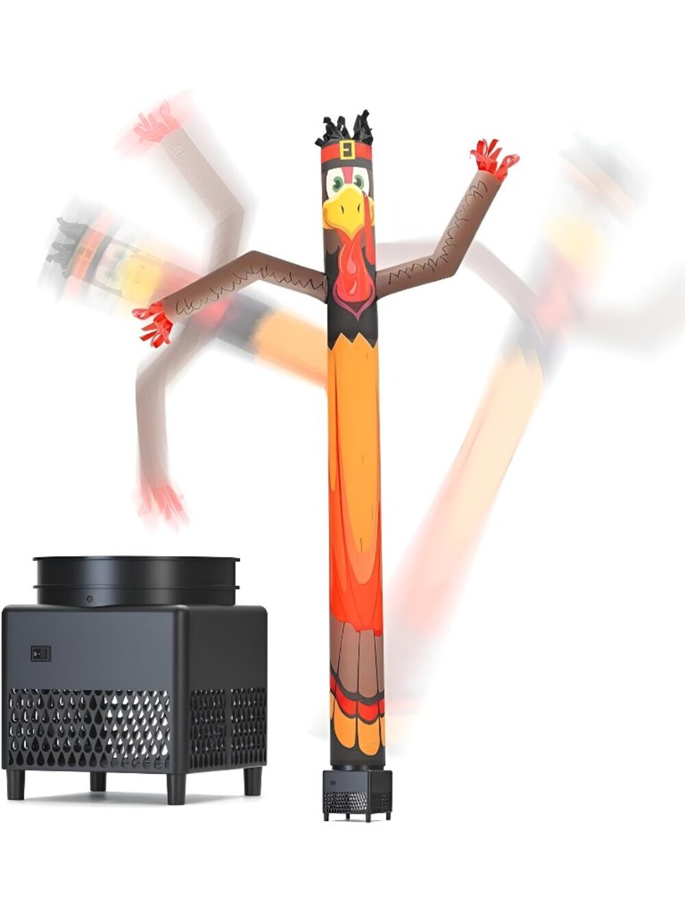 6ft Pumpkin Turkey Inflatable Tube Dancing Man with Blower